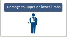 Damage to upper or lower limbs
